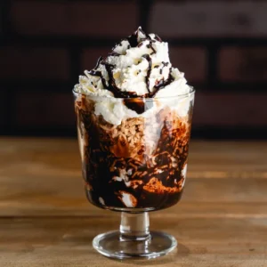 Házi gesztenyepüré, csokoládé öntettel